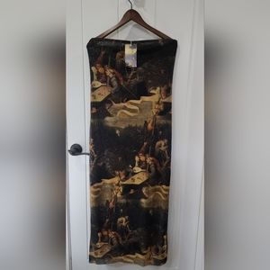 Zara Tulle Strapless Dress - Hieronymus Bosch - "Ship of Fools" - Large